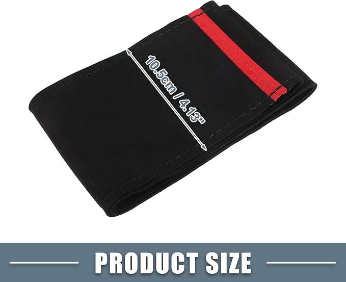 Car Hand Sewn DIY Steering Wheel Cover Breathable Comfortable 38cm Stitch on Wrap Cover Suede Red Black Stitches Black