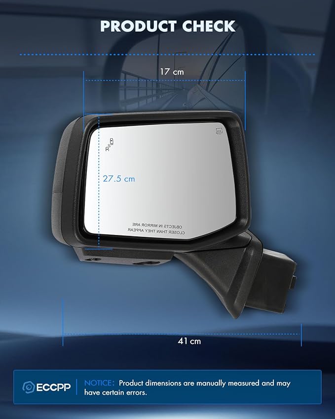 ECCPP Tow Mirrors Towing Mirrors Compatible With 2019-2023 For Chevy silverado 1500 With Left Right Side Blind spot light With Power Heated light on cover puddle light Temp sensor