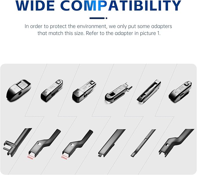 Wiper Blades, Windshield Wipers, 24'' + 19'' Wiper Blades for Volkswagen CC 2009-2017, Passat 2006-2019, Infiniti OX30 2014-2019 All-season Automotive Replacement Windshield Wiper Blades