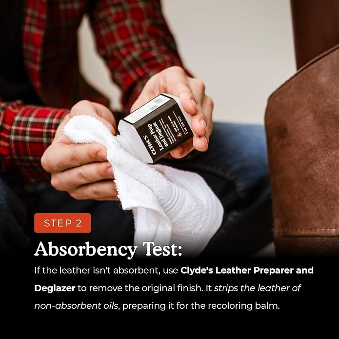 Clyde's™ 4-Step Leather Recoloring Kit | Includes Brush and Lint-Free Towels | Cleans, Restores, and Protects Your Leather