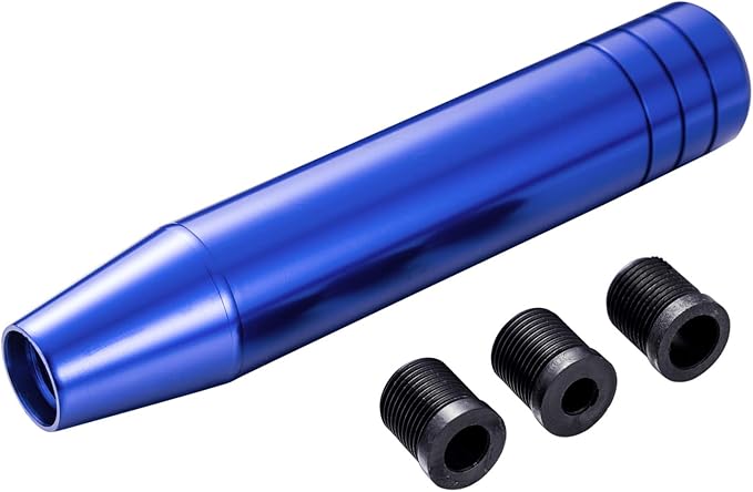 Long Shift Knob Extension Shifter Handle Aluminum Alloy Gear Stick Transmissions Weighted Shifting Lever Universal Fit Most Manual Automatic Cars Truck SUV (Blue)