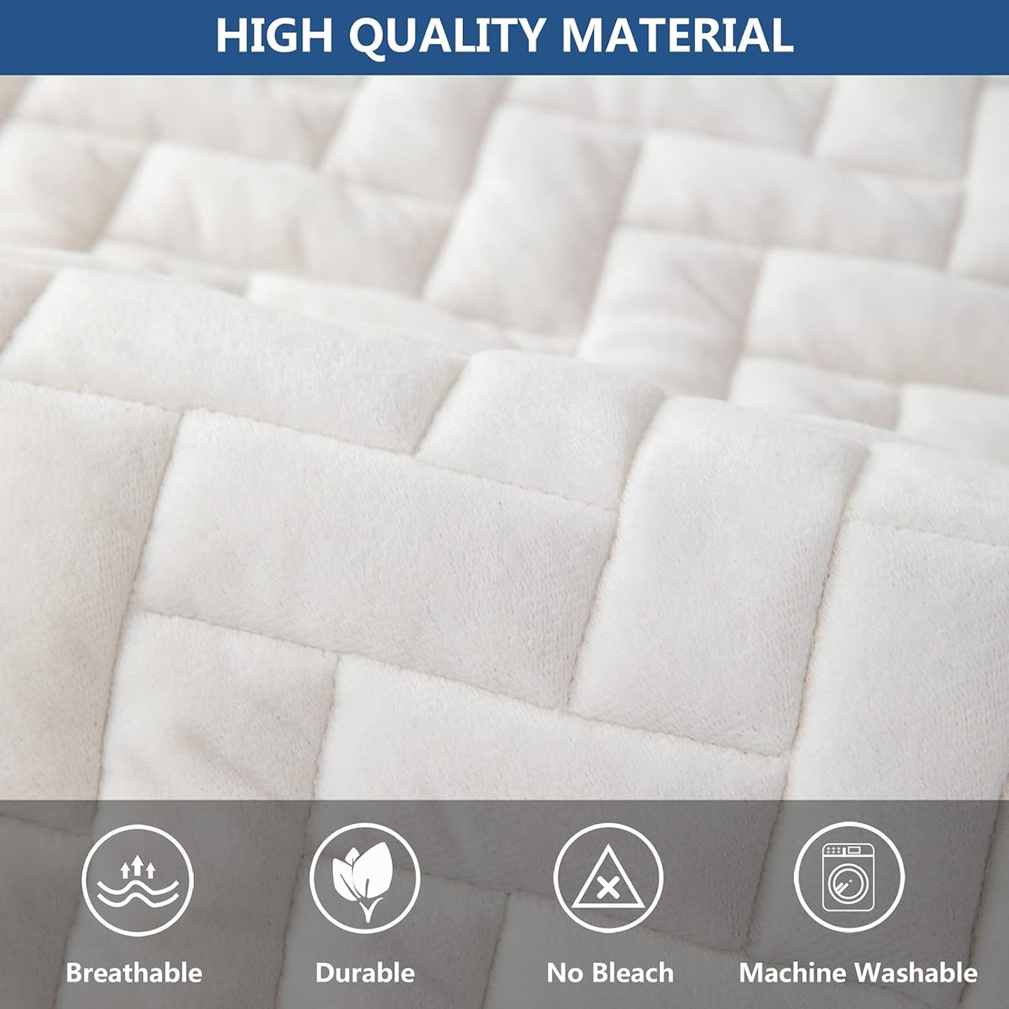 Eismodra Couch Cover,Sectional Couch Covers,Sofa Covers for 3 Cushion Couch,Anti-Slip Sofa Slipcovers for Dogs Cats Kids Loveseat Recliner L Shaped Armrest Backrest,White 36''x36''(Only 1 Piece)