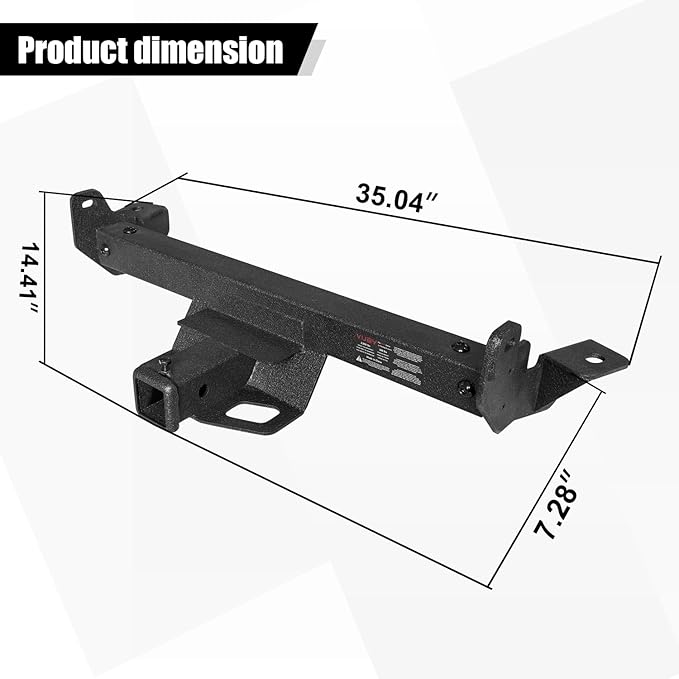 GNG Class 3 Trailer Hitch,2 inch Hitch Receiver,Compatible with Chevrolet Silverado, Suburban, GMC Sierra, Yukon XL, Fascia Trimming Textured Towing Hitch,Steel,Black