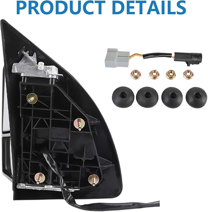 Towing Mirrors Left & Right Pair Set For 99-07 F-250 F-350 F-450 F-550 Super Duty, 01-05 Excursion,Power Heated,Smoke Signal Light,Black Driver Passenger Side Lh Rh