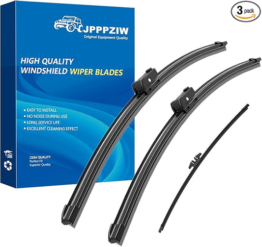 CJPPPZIW® Windshield Wipers-23"+21"+10" Replacement for 2017 2018 2019 2020 2021 2022 2023 Mini Cooper Countryman F60 Premium All-Season Front and Rear Wiper Blades,Original Factory Quality(Pack of 3)