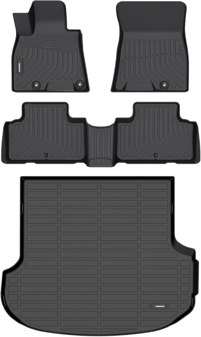 ANBINGO®-Floor Mats & Cargo Liner for Genesis GV80 2021-2025 2026,Only 5 Seats (Not Fit Coupe) 2025 2026 GV80 All Weather Floor Liners Protection TPE Heavy Duty Non-Slip Automotive Accessories, Black