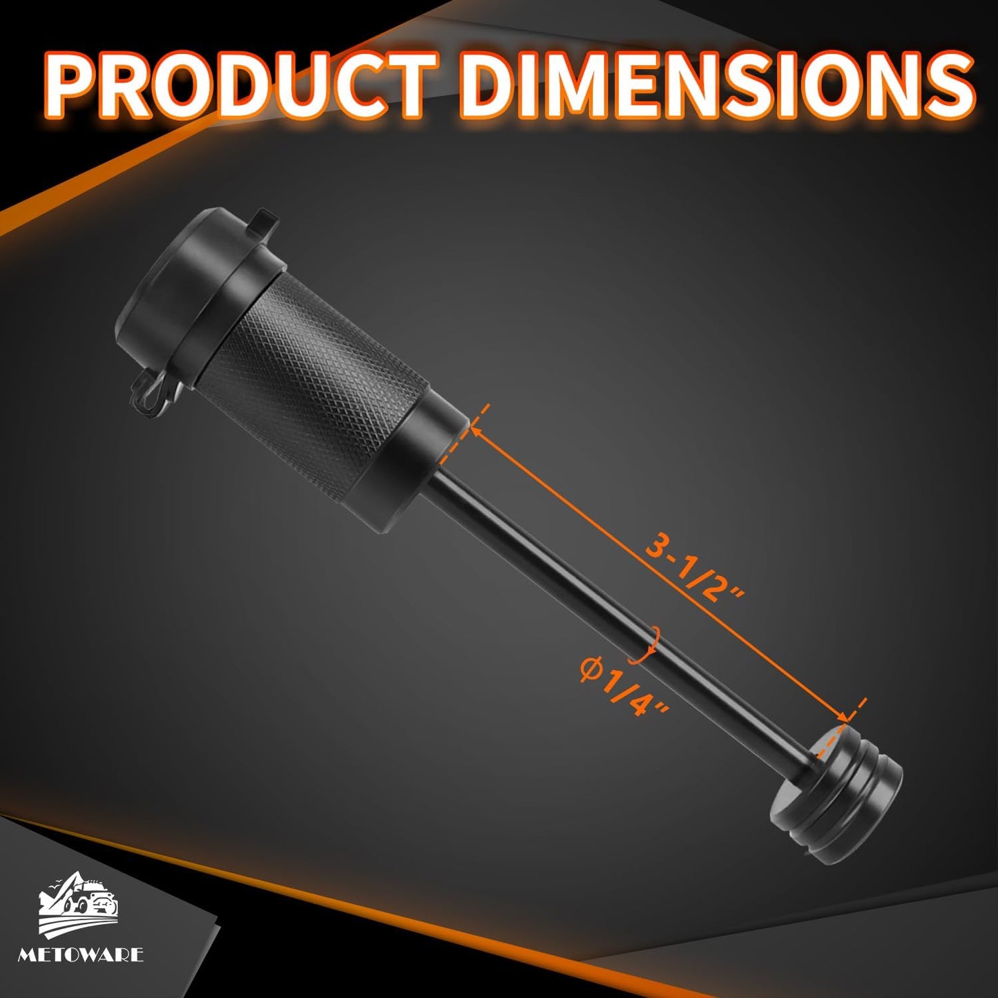 METOWARE Trailer Tongue Coupler Lock 1/4" Dia, 3-1/2" Span, Trailer Hitch Lock for Latch-Type Coupler, Black Trailer Pin Lock for Towing Trailer RV Car Boat Truck (2 Pack)