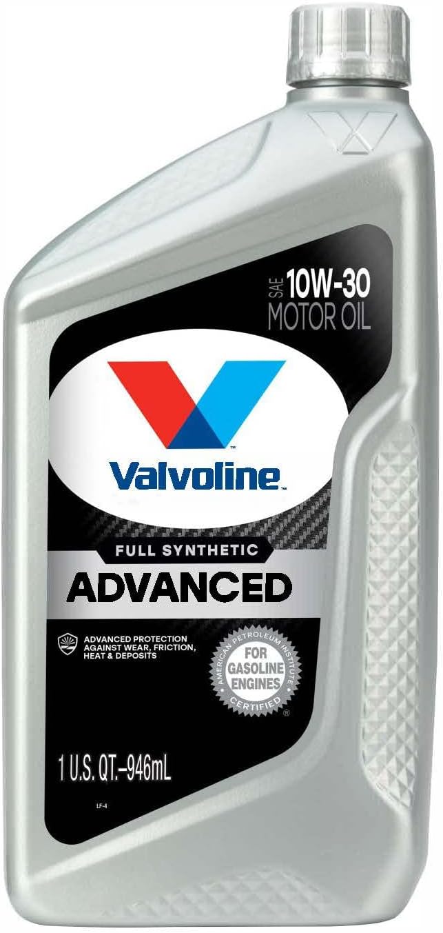 Valvoline Advanced Full Synthetic SAE 10W-30 Motor Oil 1 QT, Case of 6