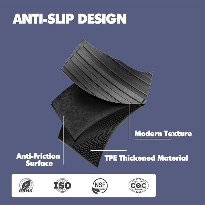 Floor Mats Fit for 2019-2025 Infiniti QX50 Floor Liner Cargo Mats，All-Weather TPE Floor Liner Rear Cargo Trunk Liner Protector for 2019 2020 2021 2022 2023 2024 2025 Infiniti QX50 Accessories