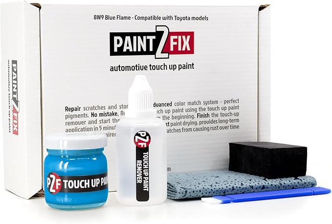 8W9 Blue Flame | Cyan | Cyan Splash Touch-Up Paint Kit for Scratches and Chips - Compatible with Toyota Models