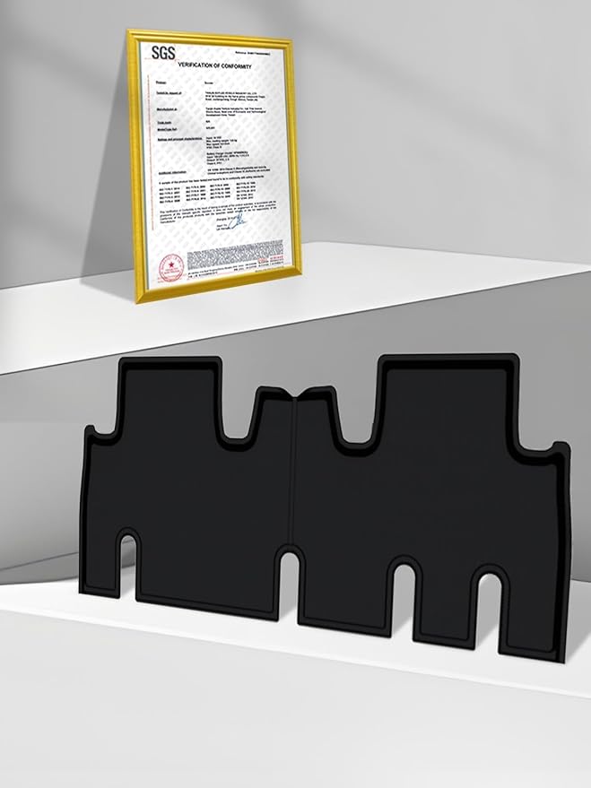 BASENOR 10PCS Tesla Model X Floor Mats 7-Seater All Weather Cargo Liner Mat XPE Car Mats Anti-Slip Trunk Mat Back Seat Cover Model X Plaid Accessories 2022-2026