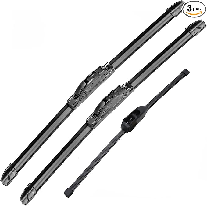 Windshield Wiper Blades (pack of 3pcs) Original Equipment Replacement for 2020-2023 Kia Soul 24" + 20" Front Windscreen Wiper and 10" Rear Wiper Blade