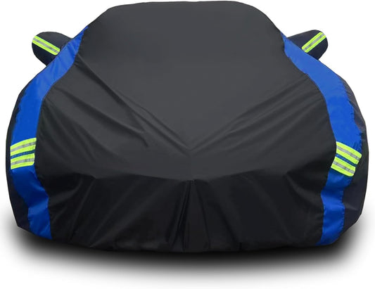 Avecrew for Chevrolet Corvette C4/C5/C6/C7 Car Cover Waterproof All Weather for Automobiles, Outdoor Full Exterior Covers Fit 1984-2019 Corvette C4/C5/C6/C7 with Windproof Strap and Driver Door Zipper
