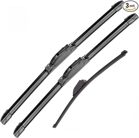 Front and Rear Windshield Wiper Blades (pack of 3pcs) for 2017-2023 Kia Niro 26" + 16" Front Windscreen Wiper and 13" Rear Wiper Blade