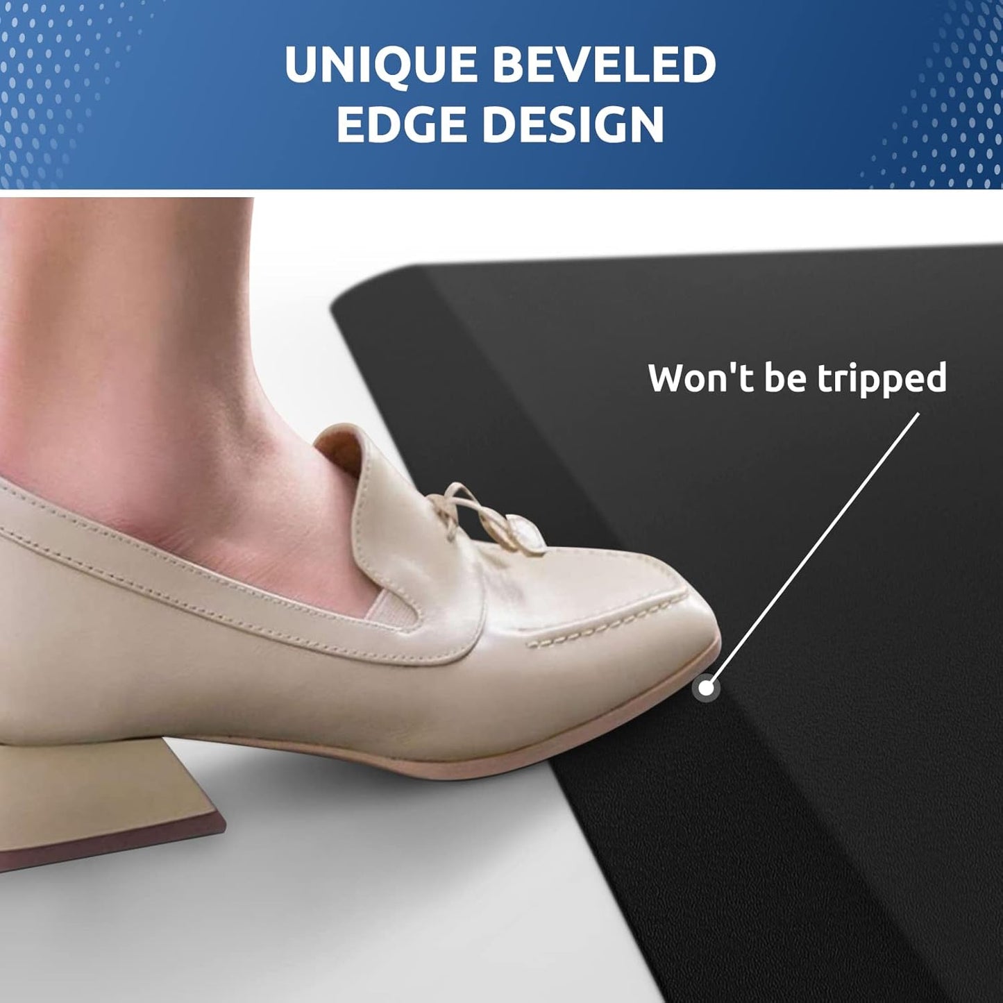 KitchenClouds Kitchen Mat Cushioned Anti Fatigue Rug 30"x108" Waterproof, Non Slip, Standing and Comfort Desk/Floor Mats for House Sink Office (Black,0.8inch)