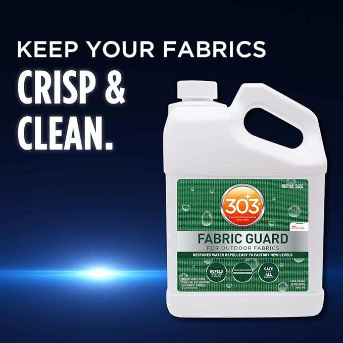 303 Products Fabric Guard – Water Repellent & Stain Shielding Fabric Spray, Safe for All Outdoor Upholstery, Easy to Use, Manufacturer Recommended Protectant Spray, 1 Gallon