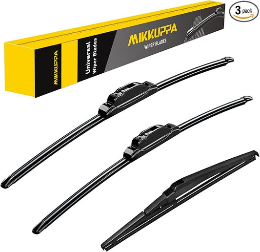 MIKKUPPA 26"+18"+10" Windshield Wiper Blades Replacement for 2020-2023 Toyota Highlander, Front & Rear Wiper Blades, Durable Stable Quiet All Season Wiper Blades Set (Pack of 3)