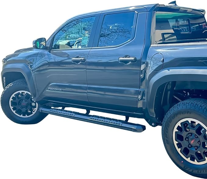 VANGUARD 5 Inches Running Boards Compatible with 2024-2025 Toyota Tacoma | Double Cab | Black Powder Coat | Alloy Steel Step Bars Side Step