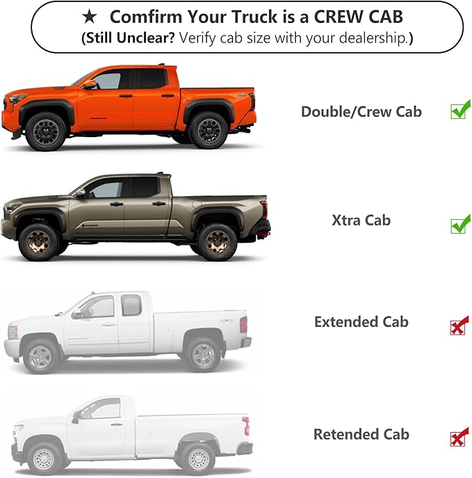 Heavy Duty Metal Running Boards Side Steps Nerf Bars Compatible with 2024 2025 Toyota Tacoma Double Cab with 4 Full Size Doors(4th Generation)