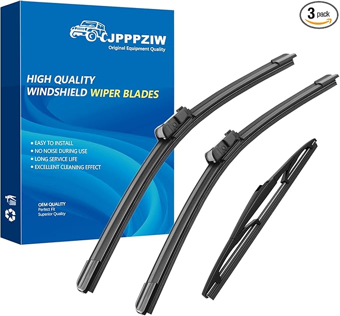 CJPPPZIW® Windshield Wipers-26"+16"+14" Replacement for 2016 2017 2018 2019 2020 2021 2022 2023 Toyota C-HR CHR Premium All-Season Front and Rear Wiper Blades,Original Factory Quality(Pack of 3)