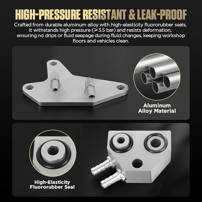 Transmission Fluid Fill Adapter Kit, 86 PCS AT/MT/CVT/DCT Transmission Oil Filling Connector Kit, ATF Exchange Adapters Compatible with Nissan, VW, Audi, CVT, BMW, Benz