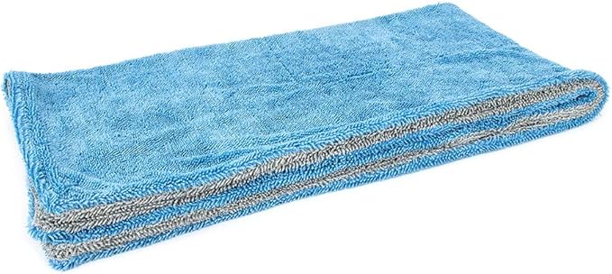 Autofiber Dreadnought XL Microfiber Vehicle-Drying Towel, Superior Absorbency for Car Trucks, and SUVs, Double-Twist Pile, One-Pass (20"x40", Blue/Gray) 1-Pack
