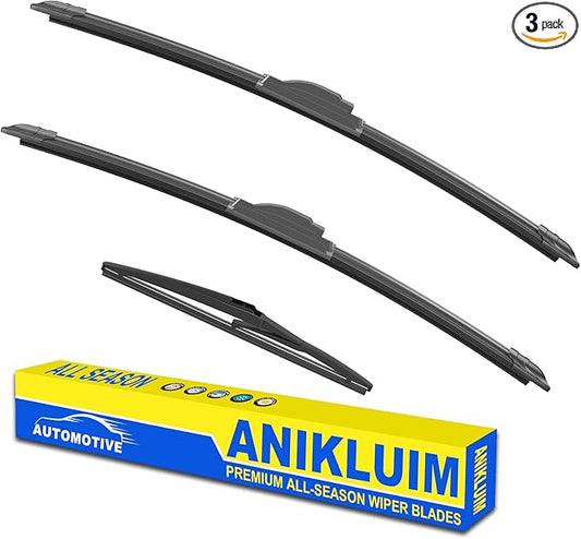 ANIKLUIM® 26"+ 16" Wiper Blades with 10" Rear Wiper Blades Set Replacement for 2013-2018 Toyota Rav4 Windshield Wipers Original Factory Quality (Pack of 3)