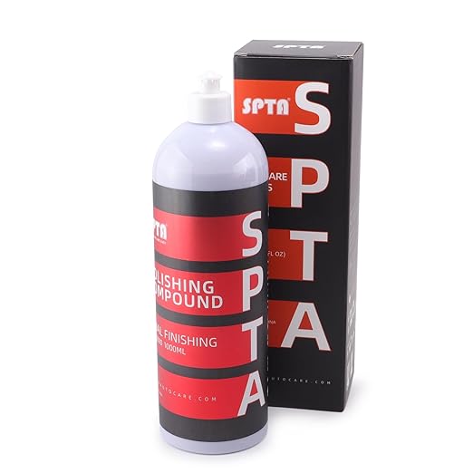 SPTA Polishing Compound Car Scratch & Swirl Remover Rubbing Compound & Finishing Polish Buffing Compound Swirl Remover for Cars Automotive Paint Correction (33.8oz Fine Compound)