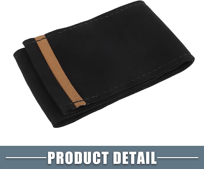 Car Hand Sewn DIY Steering Wheel Cover Breathable Comfortable 38cm Stitch on Wrap Cover Suede Brown Black Stitches Black