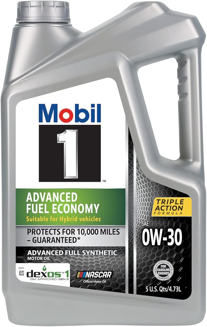 Mobil 1 Advanced Fuel Economy Full Synthetic Motor Oil 0W-30, 5 Quart