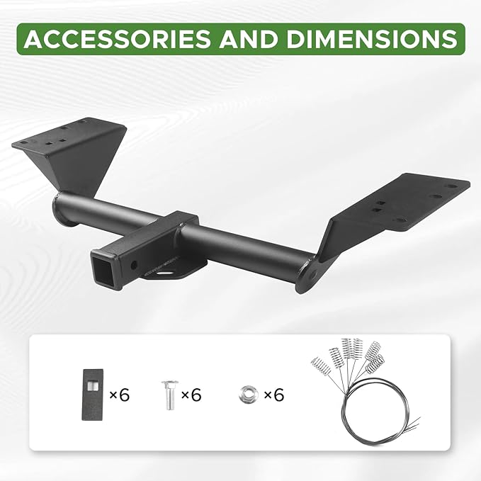 Towing Hitch Receivers Fit for Chevrolet GMC Acadia 2017-2023 Class 3 Towing Receivers 2inch Rear Trailer Hitch with Black Powder Coating