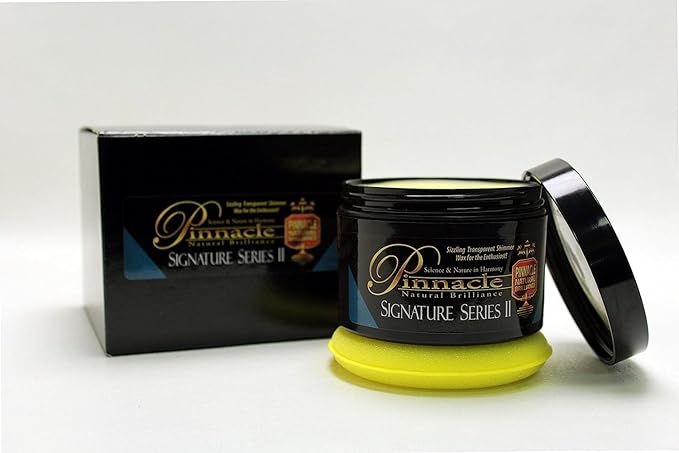 Pinnacle Signature Series II Carnauba Paste Wax | Real Carnauba Wax Automotive Polish | Scratch-Free Application Pad Included | Long-Lasting Shine & Protection | PIN-310 | 8oz