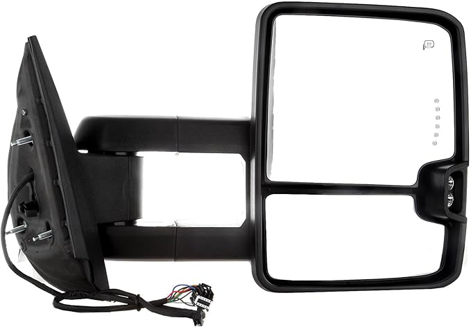 ECCPP Tow Mirrors for 2007-2014 for Chevy Silverado for GMC Sierra Towing Mirrors Chrome Housing Power Heated Signal Light Pickup Pair Driver Side and Passenger Side