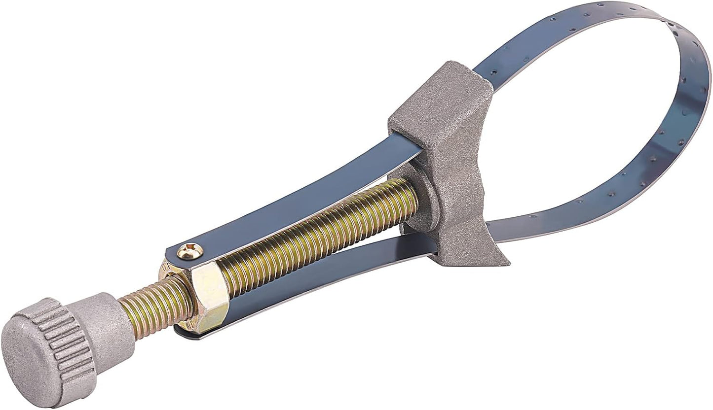 Road Passion 1PC Car Auto Motorcycle Oil Filter Tool Strap Wrench Diameter Adjustable 60mm To 120mm Universal Removal Tools Suction Tweezers Replacement Tips Strap Wrench