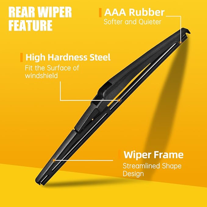 MIKKUPPA 26"+18"+10" Windshield Wiper Blades Replacement for 2020-2023 Toyota Highlander, Front & Rear Wiper Blades, Durable Stable Quiet All Season Wiper Blades Set (Pack of 3)