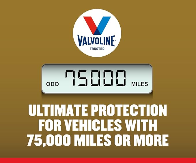 Valvoline Extended Protection High Mileage with Ultra MaxLife Technology 5W-30 Full Synthetic Motor Oil 5 QT (Pack of 2)