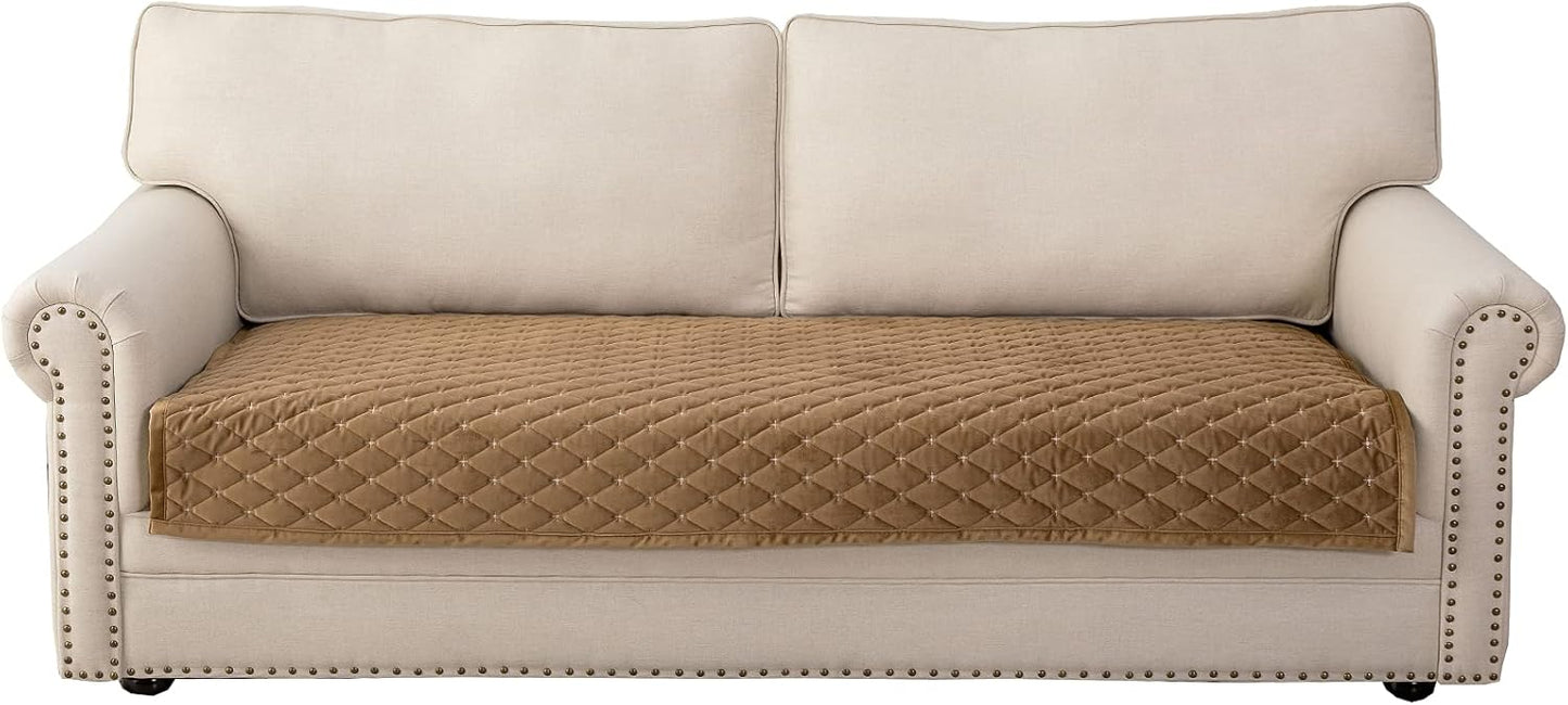 Eismodra Couch Cover,Sectional Couch Covers,Sofa Covers for 3 Cushion Couch,Anti-Slip Sofa Slipcovers for Dogs Cats Kids Loveseat Recliner L Shaped Armrest Backrest,Coffee 36''x70''(Only 1 Piece)