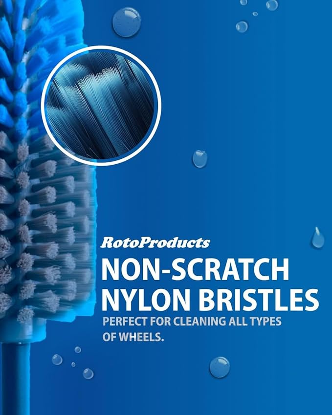 Long Reach Drill Brush Attachment, All Purpose for Car Tires, Wheels, Wheel Wells, Engine Bays, Exhaust Pipes, Running Boards, Hard to Reach Areas, with Heavy Duty Non-Scratch Nylon Bristles