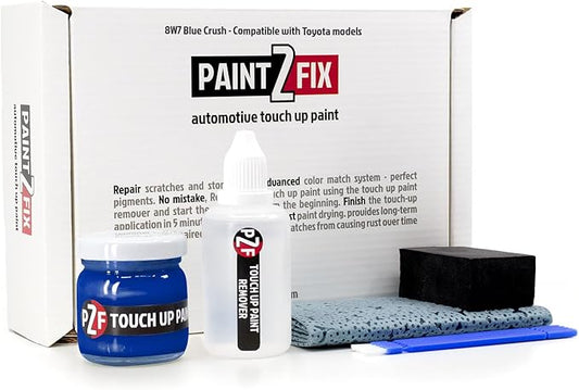 8W7 Blue Crush | Cobalt Blue Touch-Up Paint Kit for Scratches and Chips - Compatible with Toyota Models