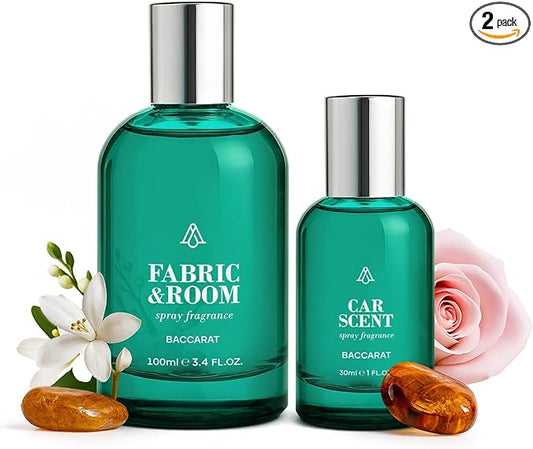 AromaPlan Natural luxurious Room Spray & Car Fragrance Kit, Inspired by Bacc. Rouge-Concentrated, Non-Toxic, Odor Eliminator & Long Lasting- Spray Air Freshener- Home,Car - 5 Star Hotel (100&30 ml)