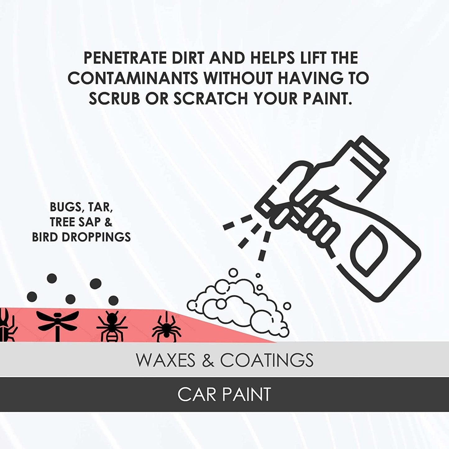 WASH&WHIPS Hockenheim Bug & Insect Remover - Professional Strength, Non-Scratching - Car Detailing, RVs, Boats - 16 fl oz (w/Microfiber Towel)