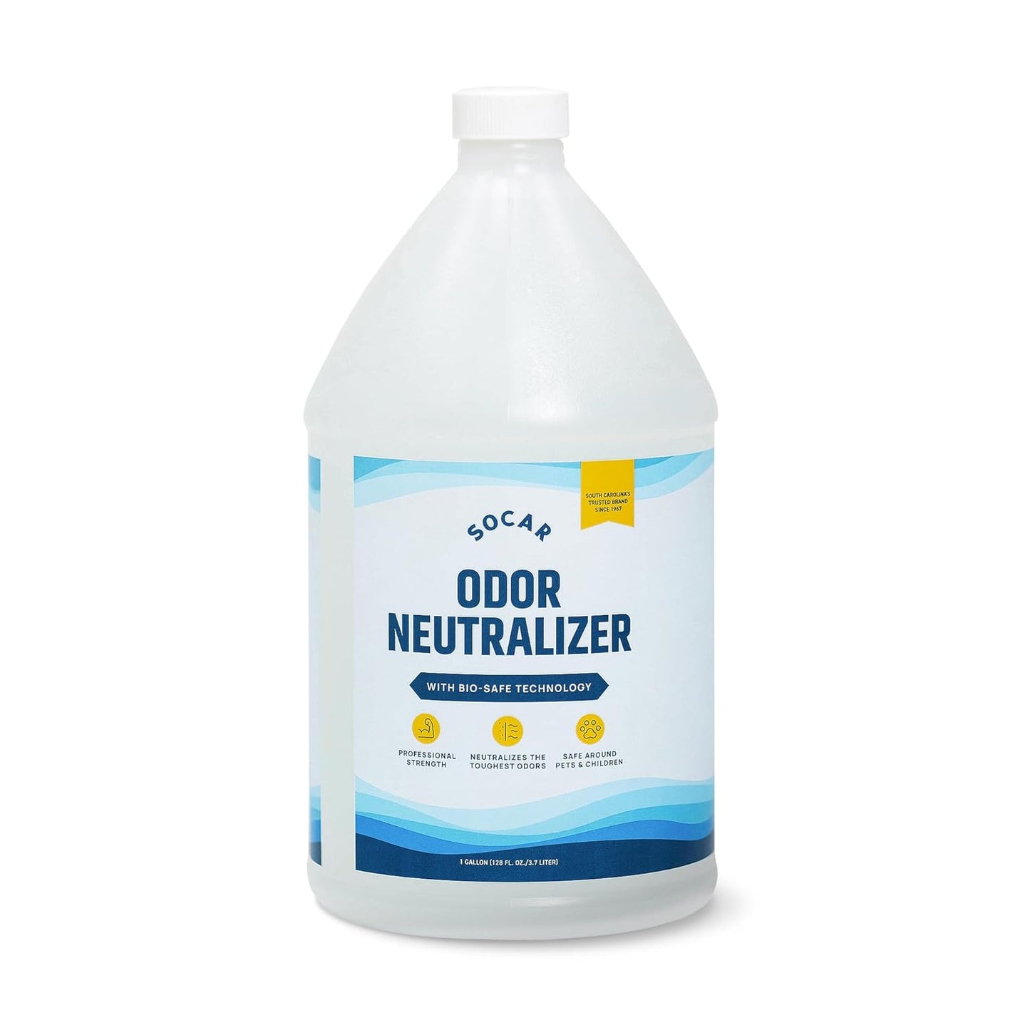SOCAR - Odor Neutralizer 128oz Liquid REFILL - Odor Eliminator for Home, Office, Gym, Car. Eliminates Odors from Pets, Cooking, Sports Gear, Urine, Vomit & Unwanted, Strong Odors