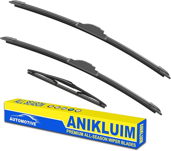 ANIKLUIM® 26"+18" Wiper Blades with 14" Rear Wiper Blade Set Replacement for 2014-2023 Cherokee Windshield Wipers Original Factory Quality (Pack of 3)