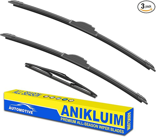 ANIKLUIM® 28"+ 20" Wiper Blades with 16" Rear Wiper Blade Set Replacement for 2011-2020 Toyota Sienna Windshield Wipers Original Factory Quality (Pack of 3)