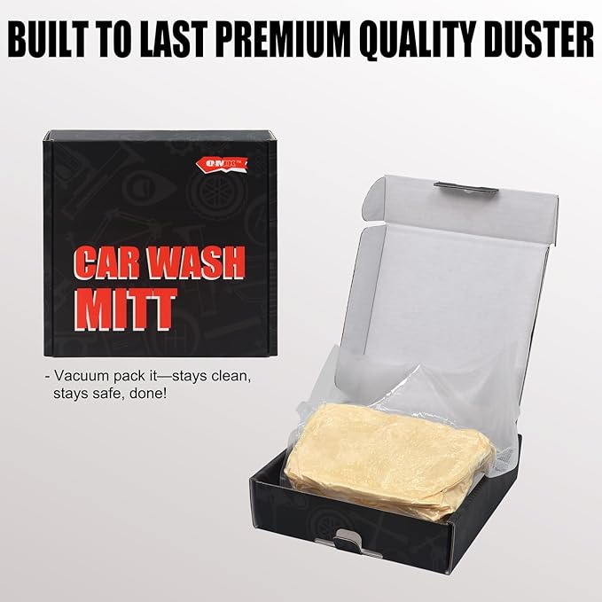 QMX 3-Pack Ultra-Soft Microfiber Car Wash Mitts Scratch-Free Double-Sided Wash & Wax Mitt for Safe Detailing and Paint Care