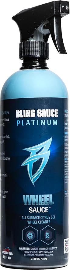 Bling Sauce Platinum Wheel Sauce, All Surface Citrus Gel Wheel Cleaner for Cars, Trucks, SUVs, 24oz.