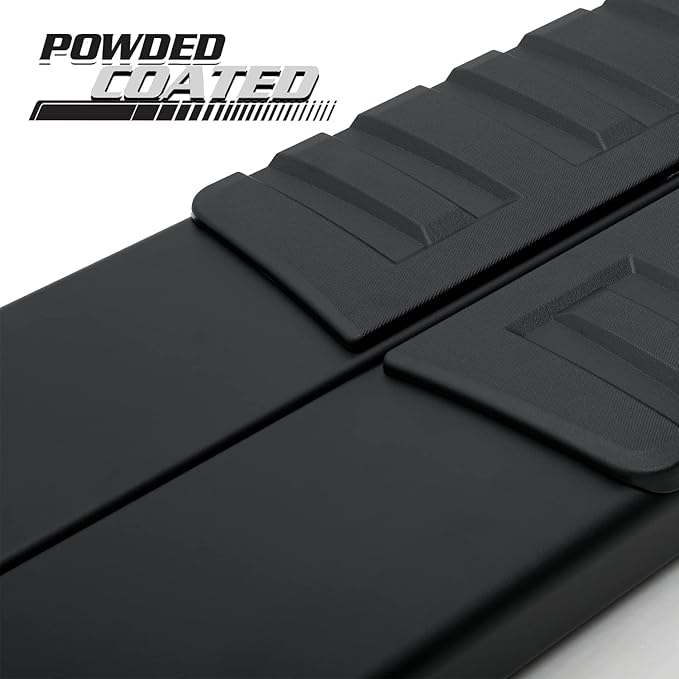 M-Auto 6" Running Boards Side Step Bars Compatible with 2019-2025 Chevy Silverado GMC Sierra 1500 2500HD 3500HD Extended Cab, Aluminum Side Step Nerf Bars, Powdercoated Black