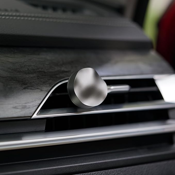 THEDOTS Series Metal Wave Car Air Freshener Vent Clip, Moroccan Mint Tea, Water Ripple Design, Long-lasting Fragrance, Gift for Drivers