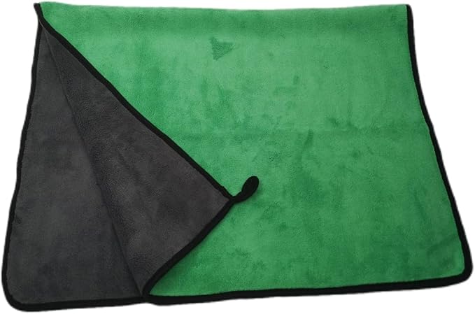 Large Microfiber Drying Towel for Car, Great Thick Soft Plush Towels, 36 x 24inches 800GSM Thickness, Quality, Washable, Absorbency No Scratch Lint Free Drying Towel (36 x 24inches,Grey-Green,1pack)