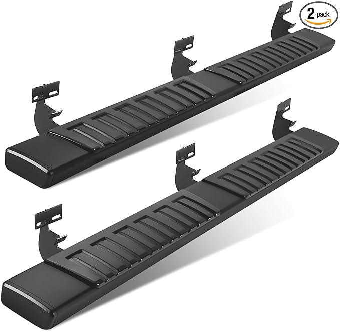 PZ Running Boards Compatible with 2009-2018 Dodge Ram 1500 Crew Cab Black Aluminum Alloy Side Steps Nerf Bars